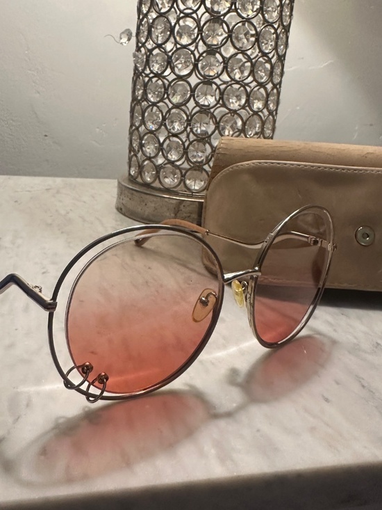 Chloé CE153S 843 Oversized Round Sunglasses Pink Gradient Made in Italy